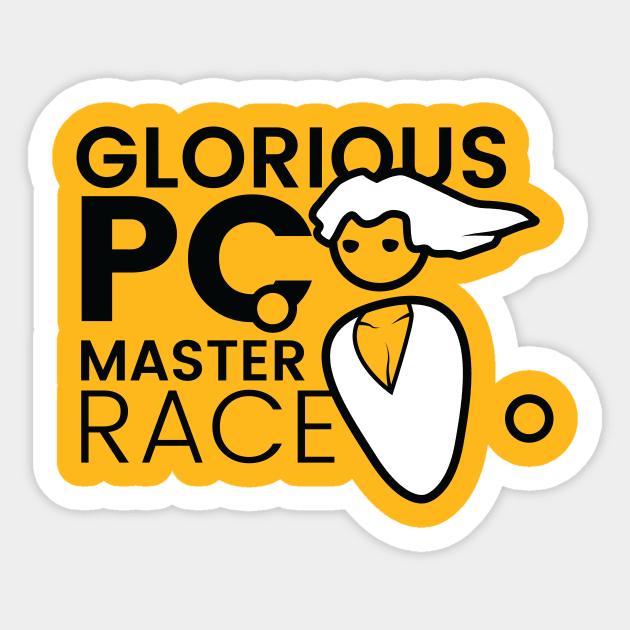 Sticker avec l'œuvre « PC Master Race CPU Ordinateur Gaming Gift