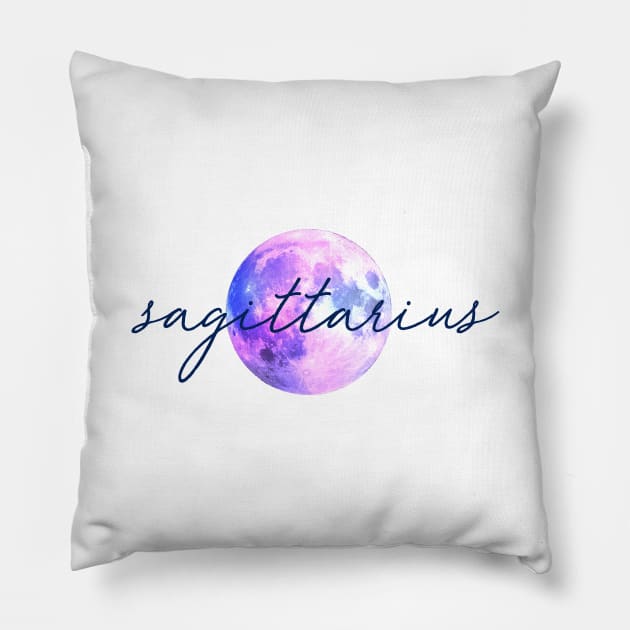 Sagittarius Moon Quote Pillow by aterkaderk