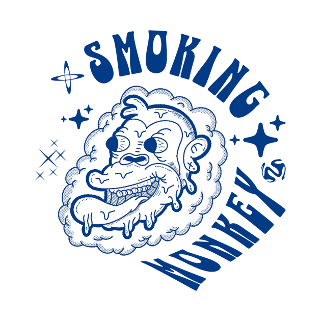 Vintage Smoking Monkey by FlatDesktop