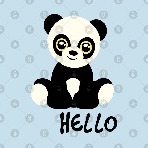 Hello Panda Lover sweet cute panda by BoogieCreates