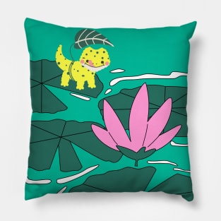 Little salamander of the lotus pond Pillow