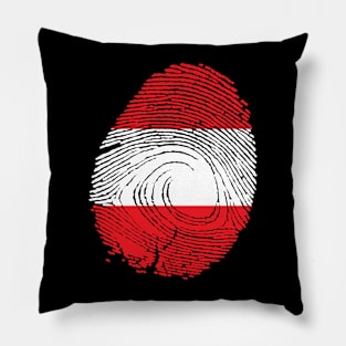 Flag of Austria in fingerprint Pillow