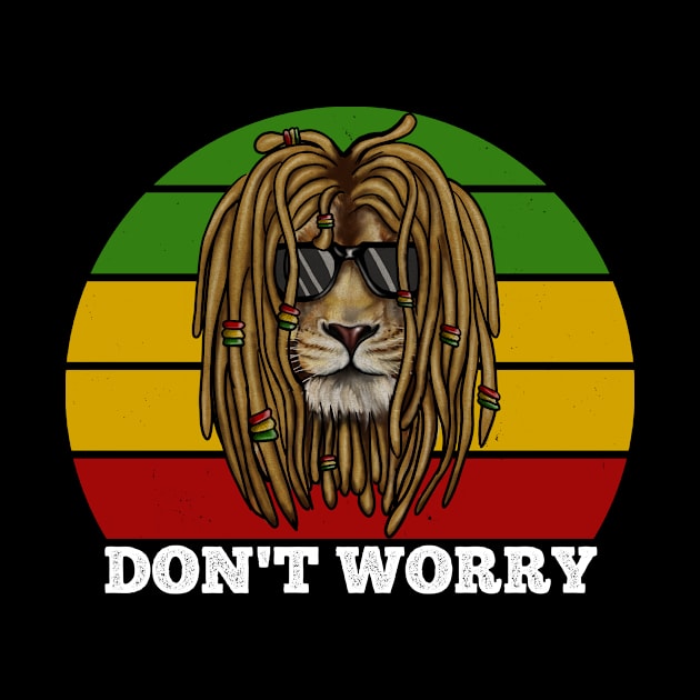 Don't Worry, Jamaica, Rasta African Lion by dukito