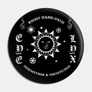 Right Hand Path Hermetism & Gnosticism Pin