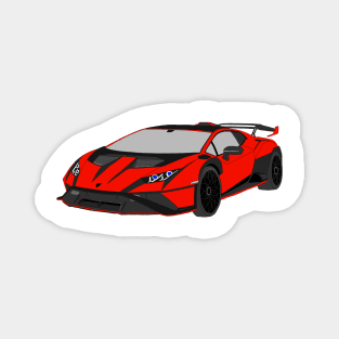 Lamborghini Huracan STO Selfmade car RED/BLACK Magnet