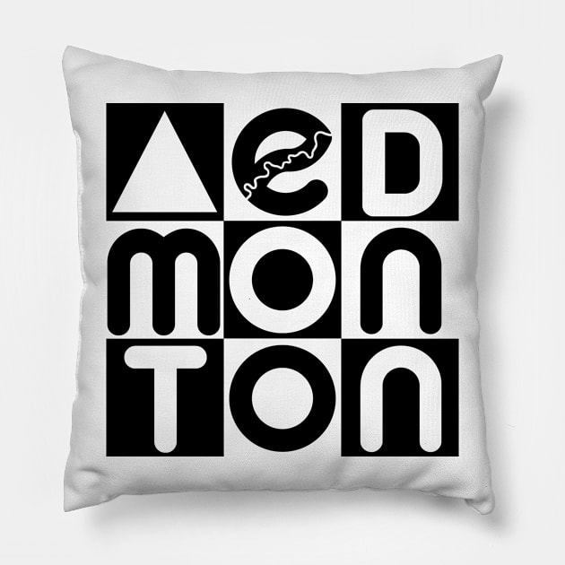 Edmonton Word Puzzle Pillow by Edmonton River