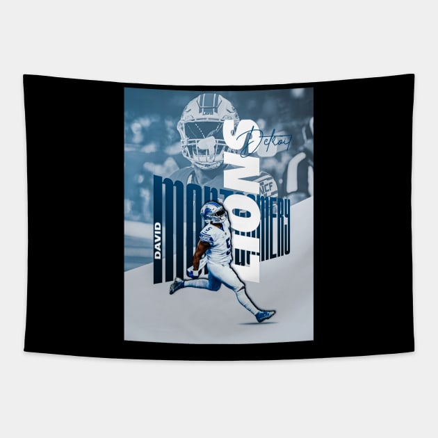 David Montgomery Tapestry by NFLapparel