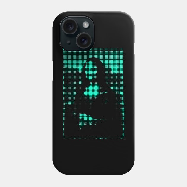 Mona Lisa Da Vinci Dots Graphic Design Phone Case by okpinsArtDesign