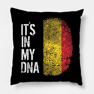 Belgium Flag Fingerprint My Story DNA Belgian Pillow