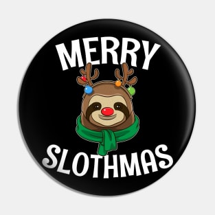 Gift For Sloth Lovers Merry Slothmas Pin