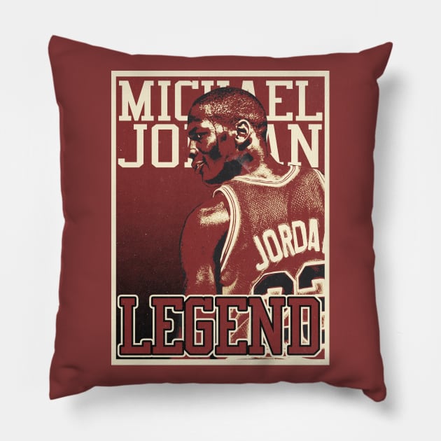 Retro Michael Jordan Pillow by mia_me