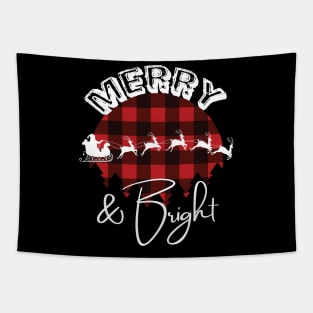 Merry and Bright Christmas Holiday Design for Christmas 2020 Tapestry