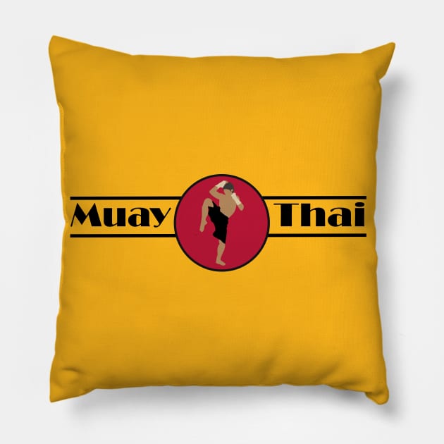 Muay Thai fighter thailand t shirt thai boxing tee Pillow by Jakavonis