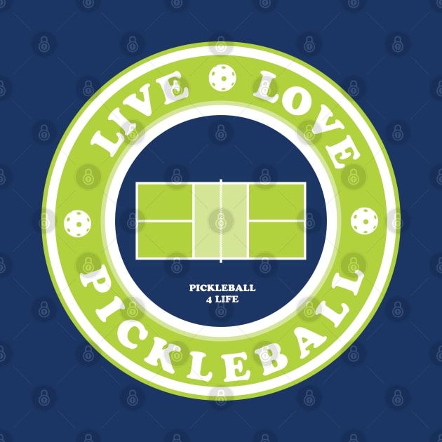 Live Love Pickleball (navy) by FK-UK