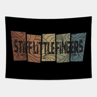 Stiff Little Fingers Retro Pattern Tapestry