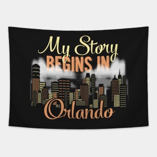 Orlando Florida Skyline Tshirt for Men, Women, & Kids Tapestry