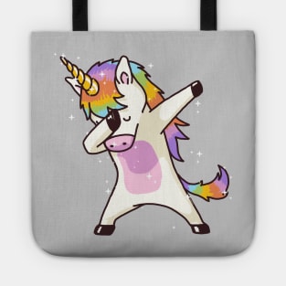 Dabbing Unicorn Shirt Dab Hip Hop Funny Magic Tote