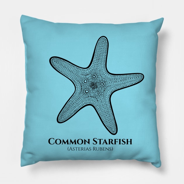 Common Starfish with Common and Scientific Name Pillow by Green Paladin