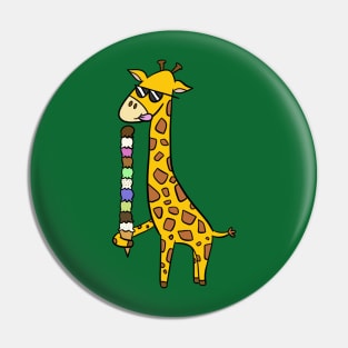 Ice Cream Giraffe Pin