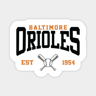 Retro Baltimore Baseball Magnet