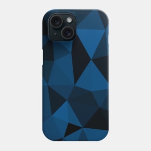 Dark blue and black geometric mesh pattern Phone Case