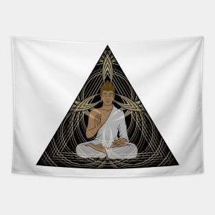 Buddha in the Energy Pyramid Tapestry
