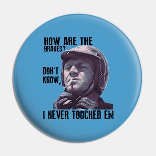 Biker Motorcycle How Are the Brakes Cafe Racer Pin