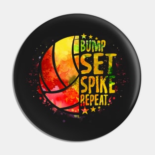 Bump Set Spike Repeat Pin