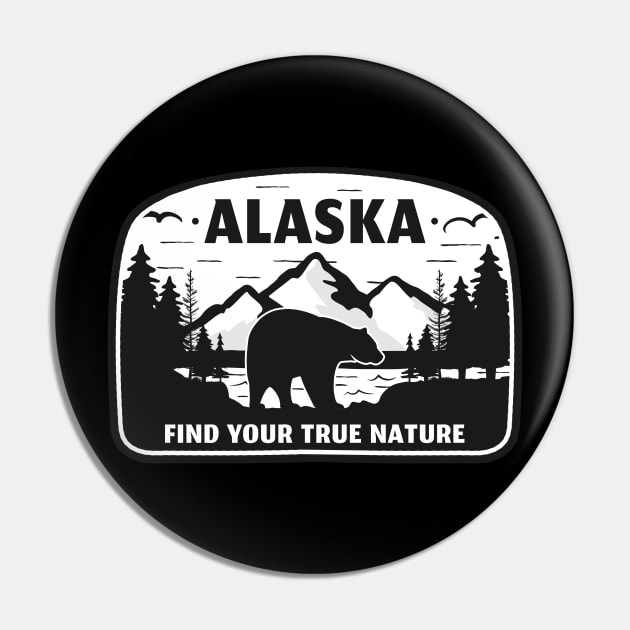 Alaska Find Your True Nature Pin by busines_night