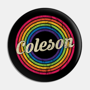 Coleson - Retro Rainbow Faded-Style Pin