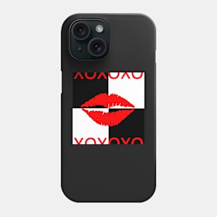 Checkerboard Kisses Phone Case