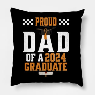 Proud Dad of a Class of 2024 Graduate Senior 2024 Graduation Pillow