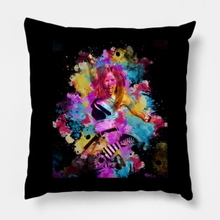 Avril Lavigne ~ Watercolor Illustration Pillow