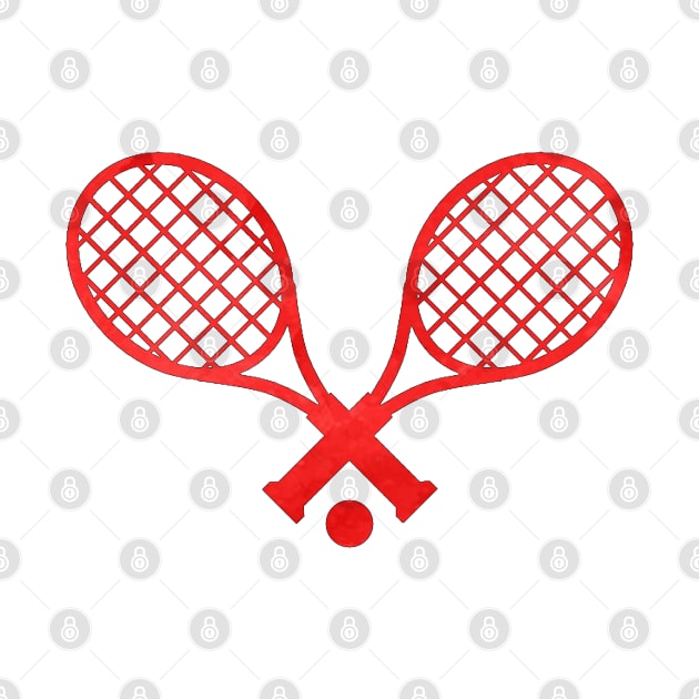 Tennis Racket Red by hcohen2000