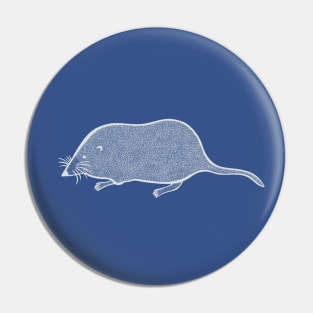 Pygmy Shrew - detailed hand drawn cute shrew design Pin