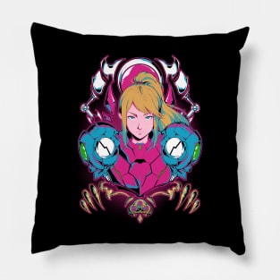 Space Bounty Hunter Girl Pillow