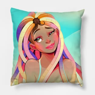 Dread Locks Girl Pillow