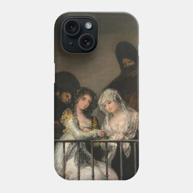 Majas on a Balcony by Francisco Goya Phone Case by Classic Art Stall