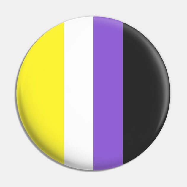 Proud Nonbinary Pride Flag (Proud LGBTQ+ Community Pride Flag) Pin by Teeworthy Designs