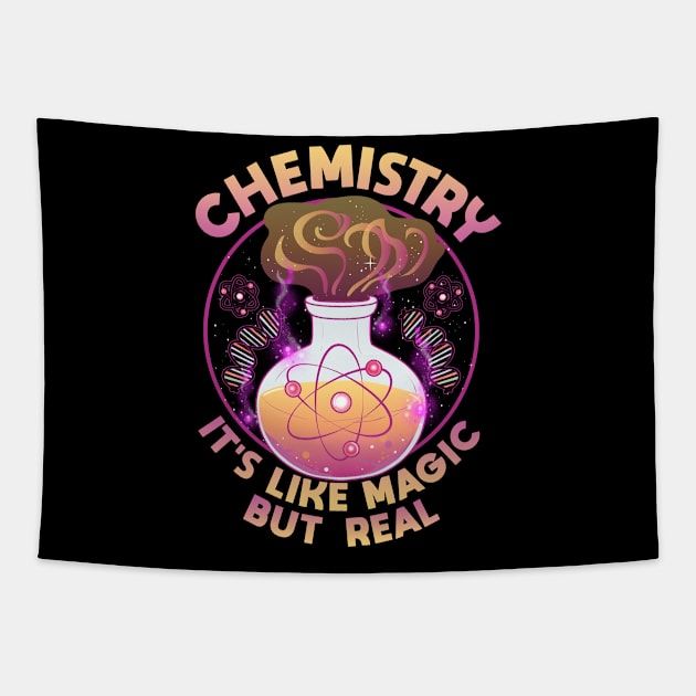 Funny Chemistry It's Like Magic But Real Science Tapestry by theperfectpresents