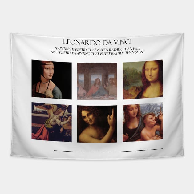 Leonardo da Vinci Famous Paintings Tapestry by Laevs