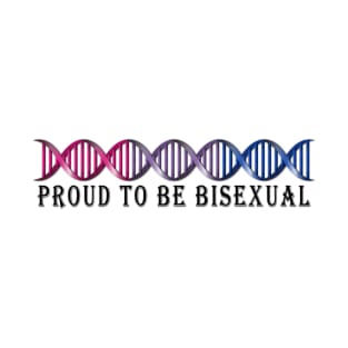 Bisexual Pride Flag Colored DNA Strand T-Shirt