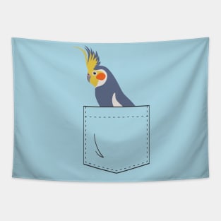 Cockatiel Parakeet Parrot In Your Front Pocket Tapestry