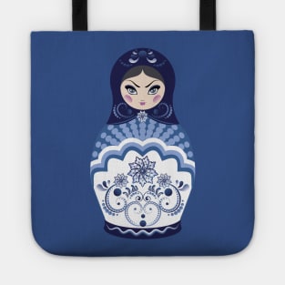 Blue Matryoshka Doll Tote