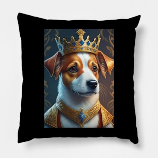 Jack Russell Brown and white art portrait Pillow