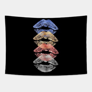 Colorful lips Tapestry