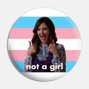 Trans Janet “Not a Girl” (The Good Place) Pin