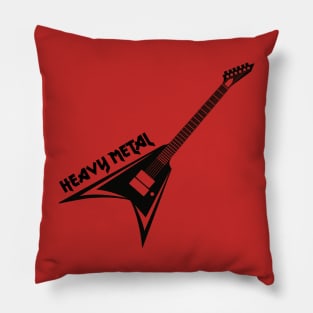 Heavy metal music electric guitar art Pillow