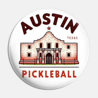 Austin Texas Pickleball Design #2 Pin