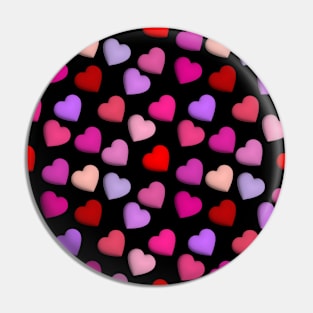 3d Heart Pattern Pin